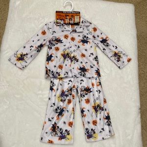NWT 24 months Disney Halloween button down pajama set
